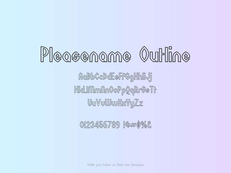 Fonte Pleasename Outline Grátis Para Baixar