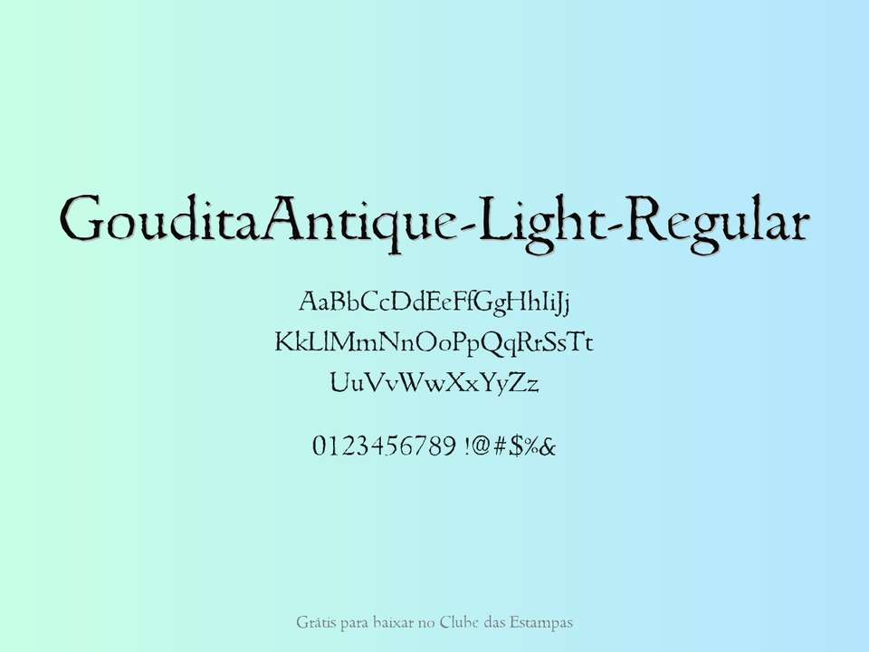 Fonte Gouditaantique Light Regular Grátis Para Baixar