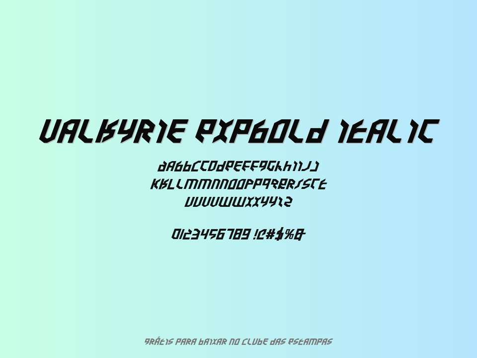 Fonte Valkyrie Expbold Italic Grátis Para Baixar