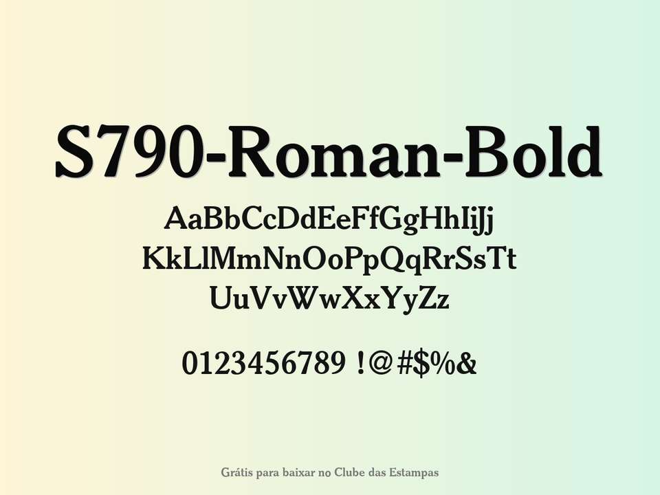 Fonte S790 Roman Bold Grátis Para Baixar