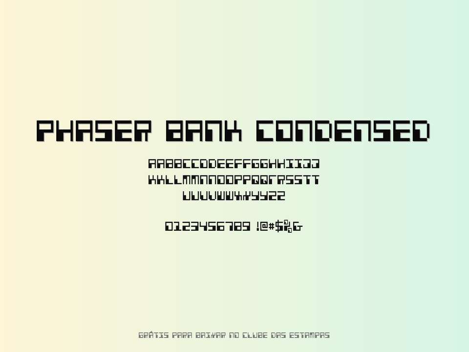 Fonte Phaser Bank Condensed Grátis Para Baixar