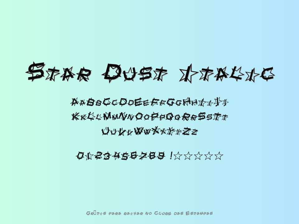 Fonte Star Dust Italic Grátis Para Baixar