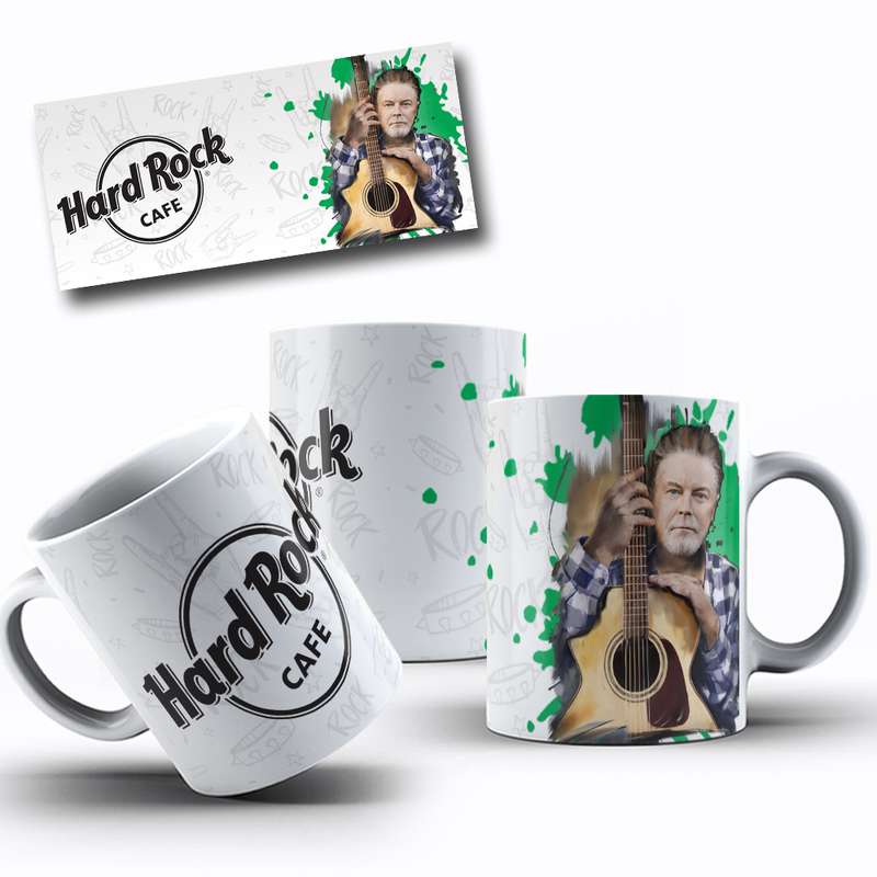 Arte Para Caneca Hard Rock Cafe Personagem Guitarra 31