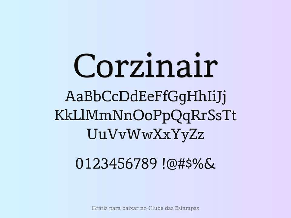 Fonte Corzinair Grátis Para Baixar
