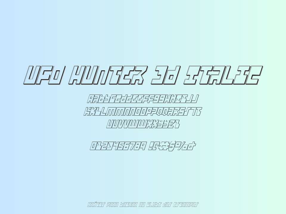 Fonte Ufo Hunter 3d Italic Grátis Para Baixar
