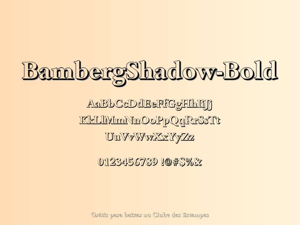Fonte Bambergshadow Bold Grátis Para Baixar