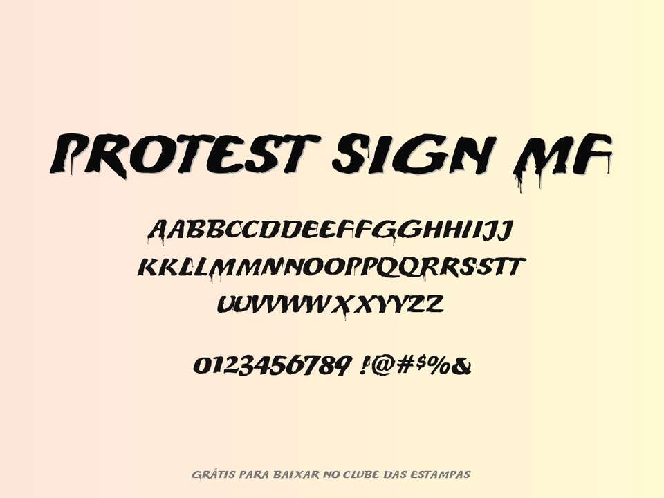 Fonte Protest Sign Mf Grátis Para Baixar