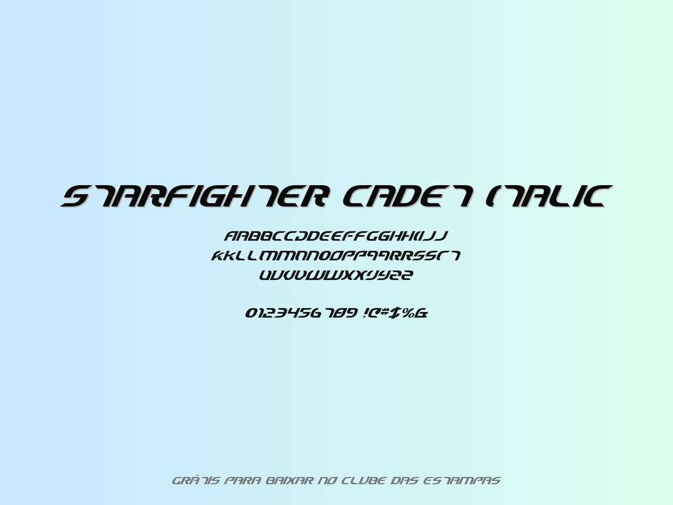 Fonte Starfighter Cadet Italic Grátis Para Baixar