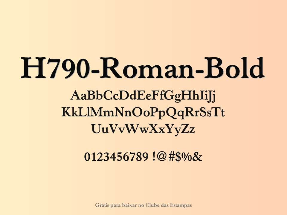 Fonte H790 Roman Bold Grátis Para Baixar