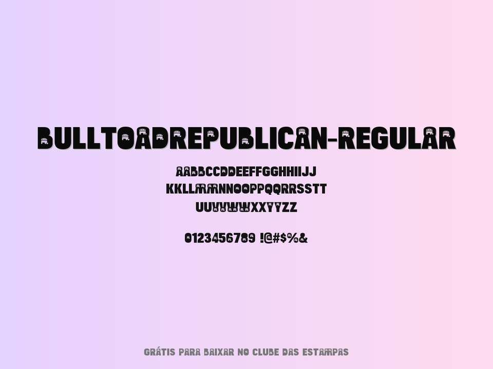 Fonte Bulltoadrepublican Regular Grátis Para Baixar