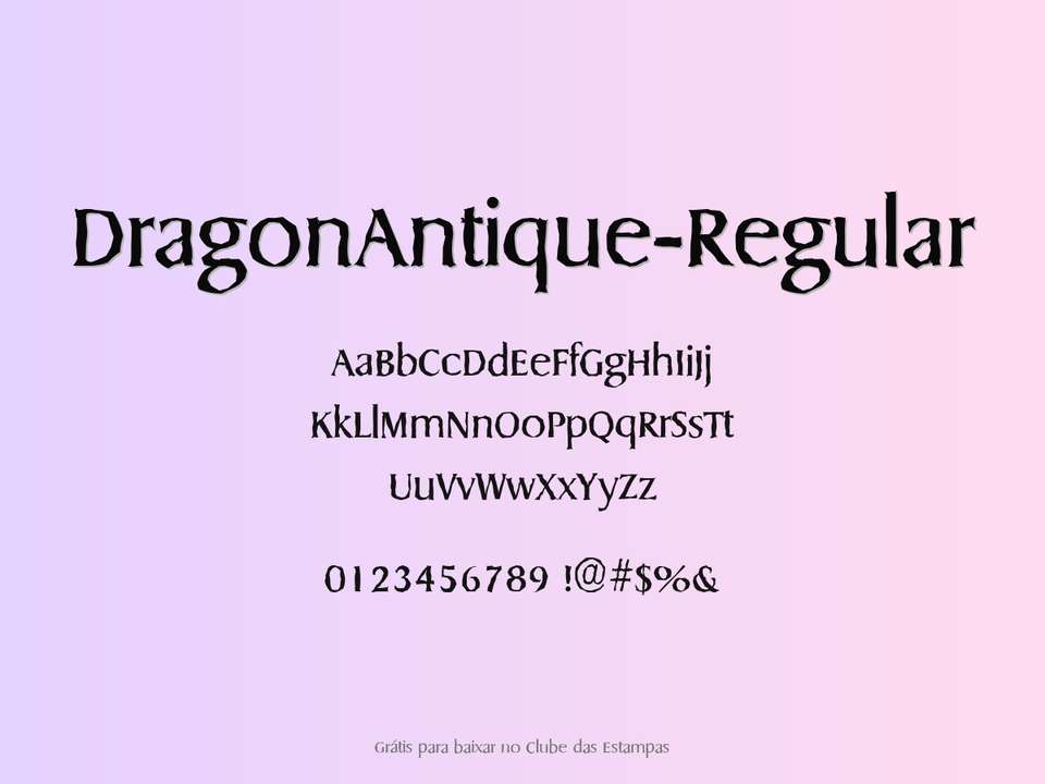 Fonte Dragonantique Regular Grátis Para Baixar