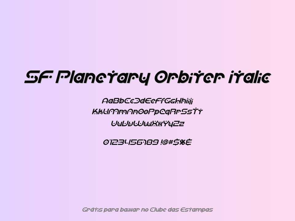 Fonte Sf Planetary Orbiter Italic Grátis Para Baixar