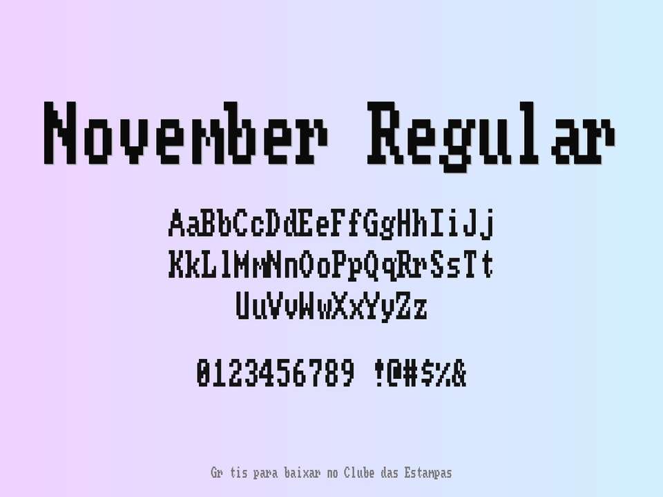 Fonte November Regular Grátis Para Baixar