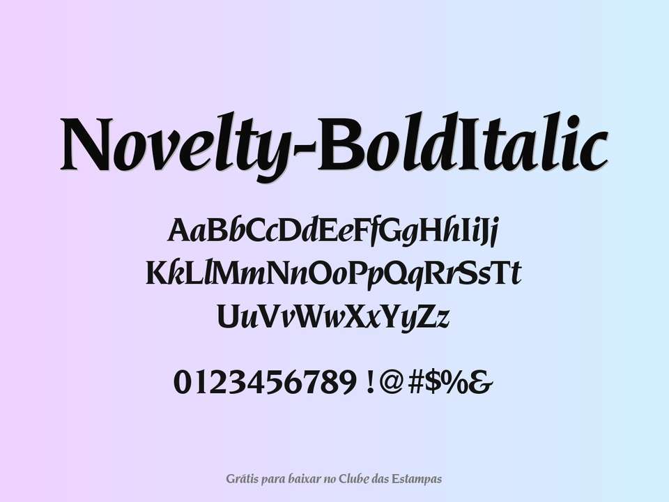 Fonte Novelty Bolditalic Grátis Para Baixar