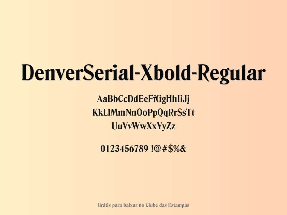 Fonte Denverserial Xbold Regular Grátis Para Baixar