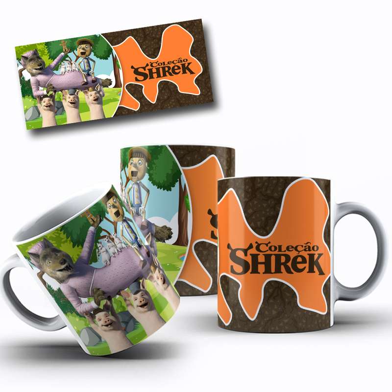 Arte Para Caneca Shrek Personagens Serie Cartoon 10