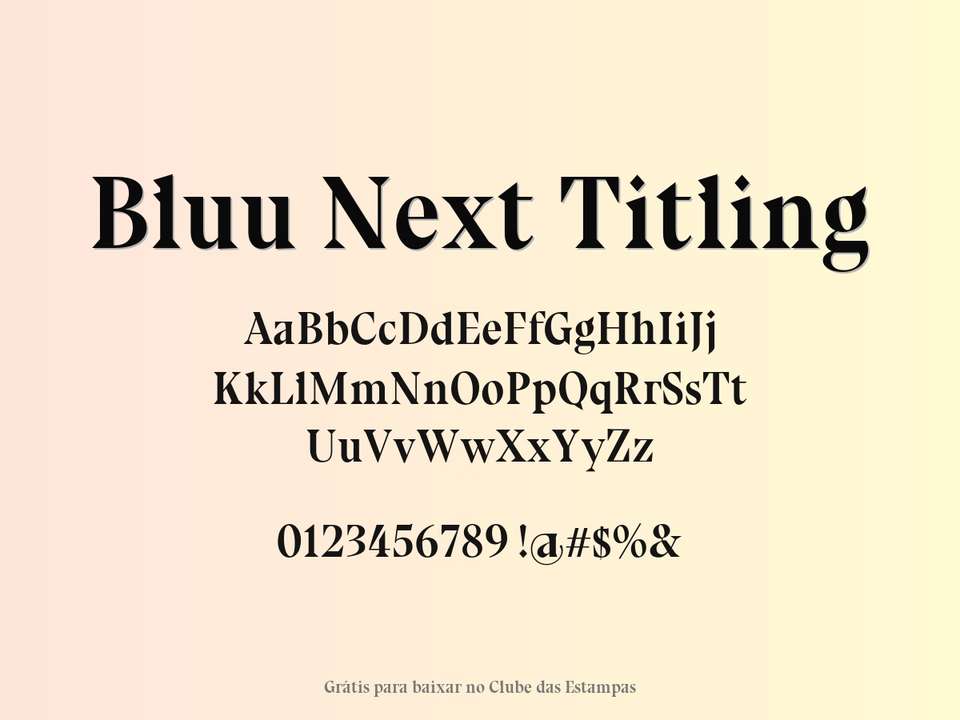 Fonte Bluu Next Titling Grátis Para Baixar