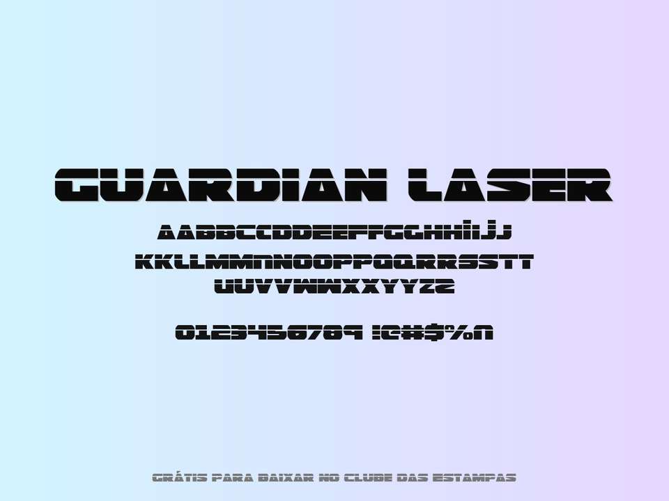 Fonte Guardian Laser Grátis Para Baixar