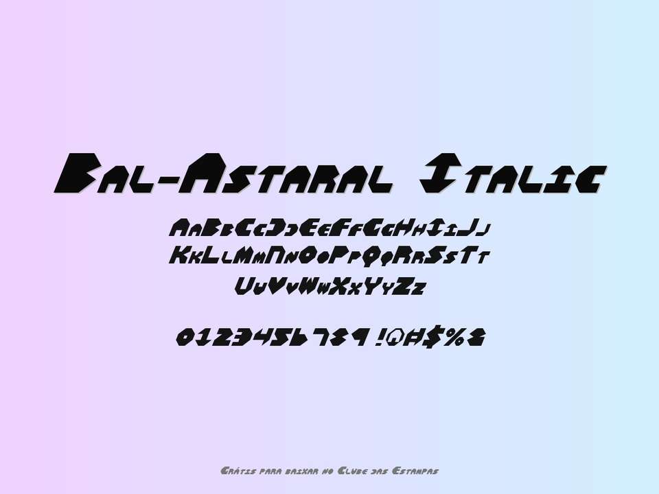 Fonte Bal Astaral Italic Grátis Para Baixar
