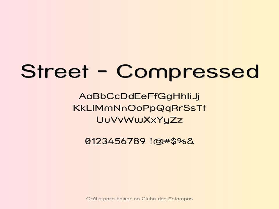 Fonte Street Compressed Grátis Para Baixar