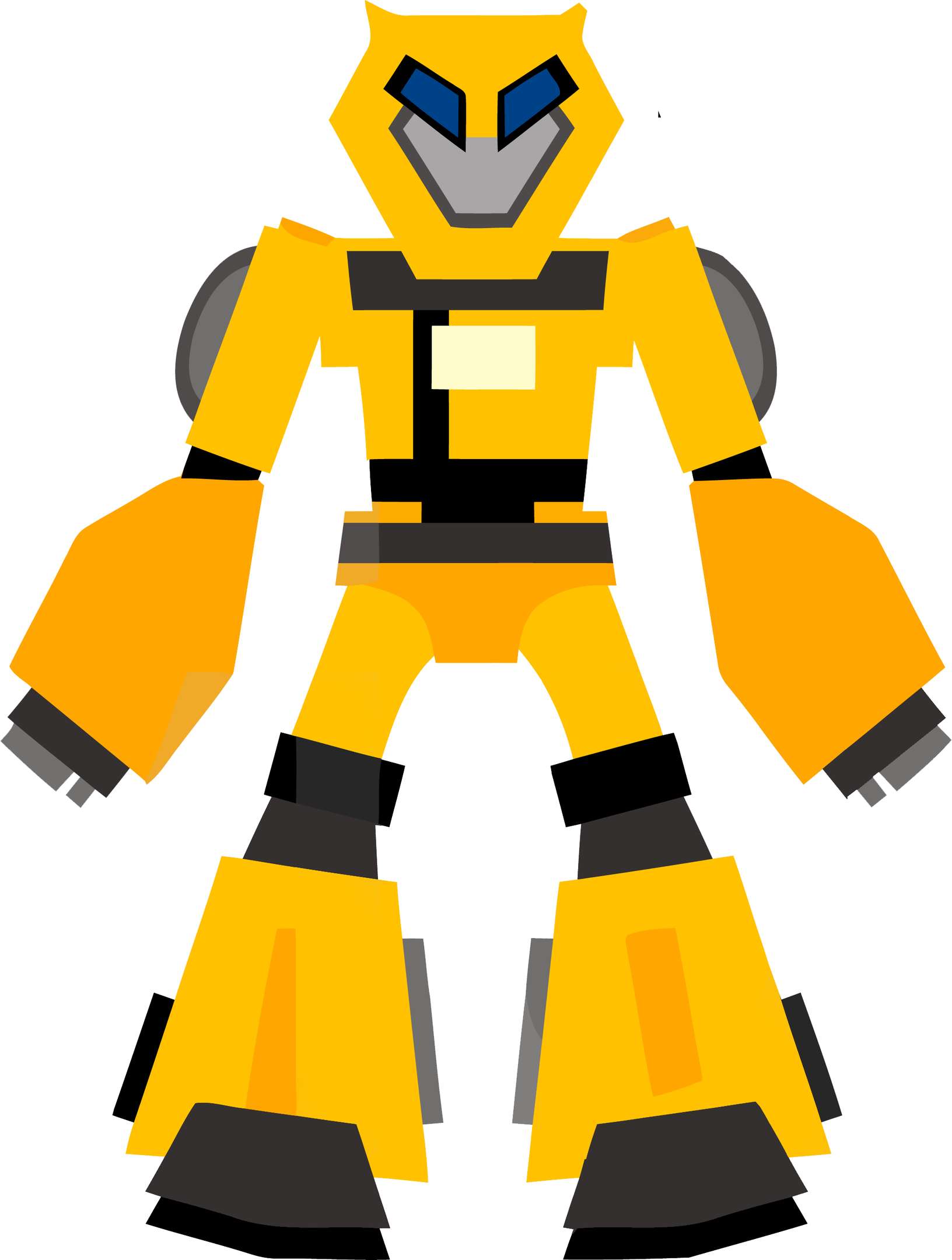 Robô Gigante Amarelo Estilizado Robótica Png Grátis Para Baixar