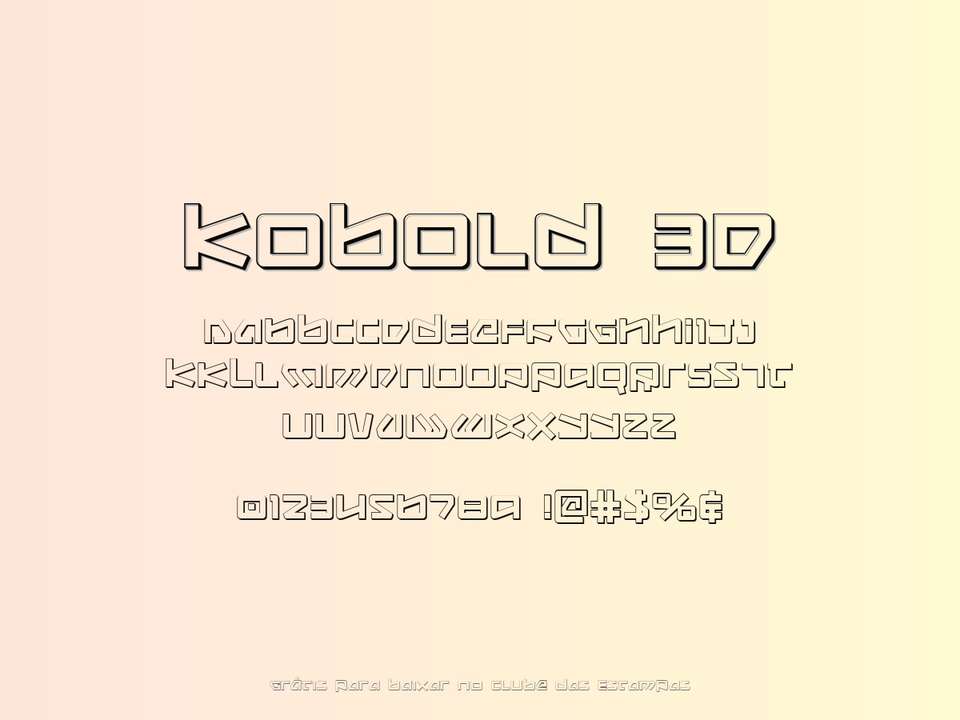 Fonte Kobold 3d Grátis Para Baixar