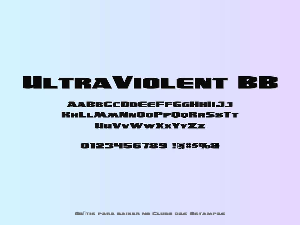 Fonte Ultraviolent Bb Grátis Para Baixar