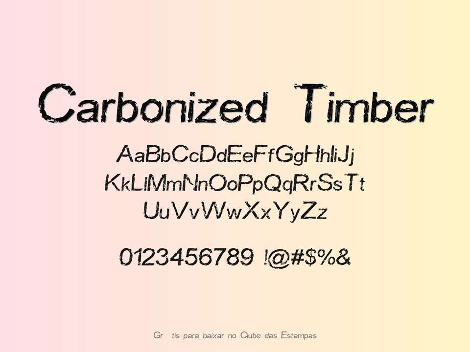 Fonte Carbonized Timber Grátis Para Baixar