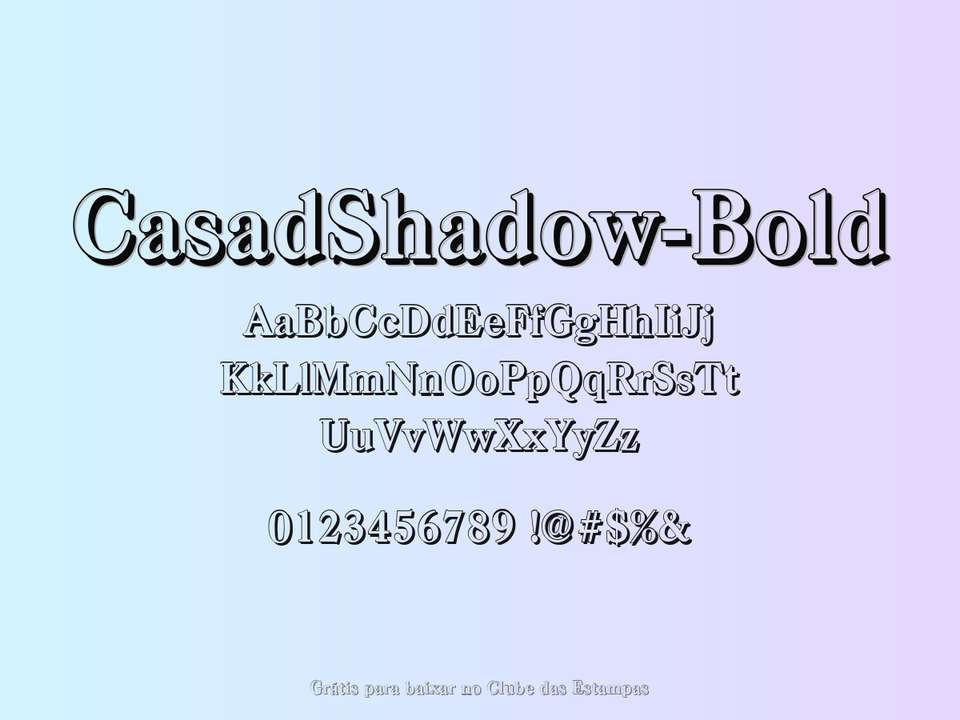 Fonte Casadshadow Bold Grátis Para Baixar