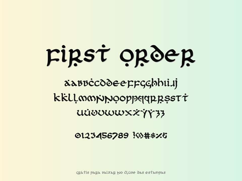 Fonte First Order Grátis Para Baixar