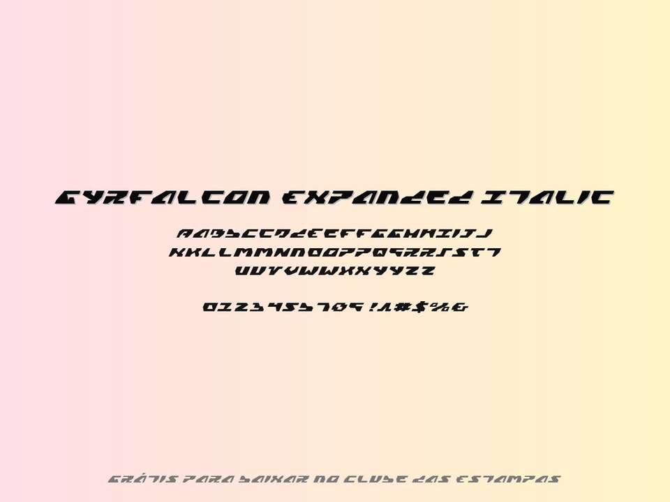 Fonte Gyrfalcon Expanded Italic Grátis Para Baixar