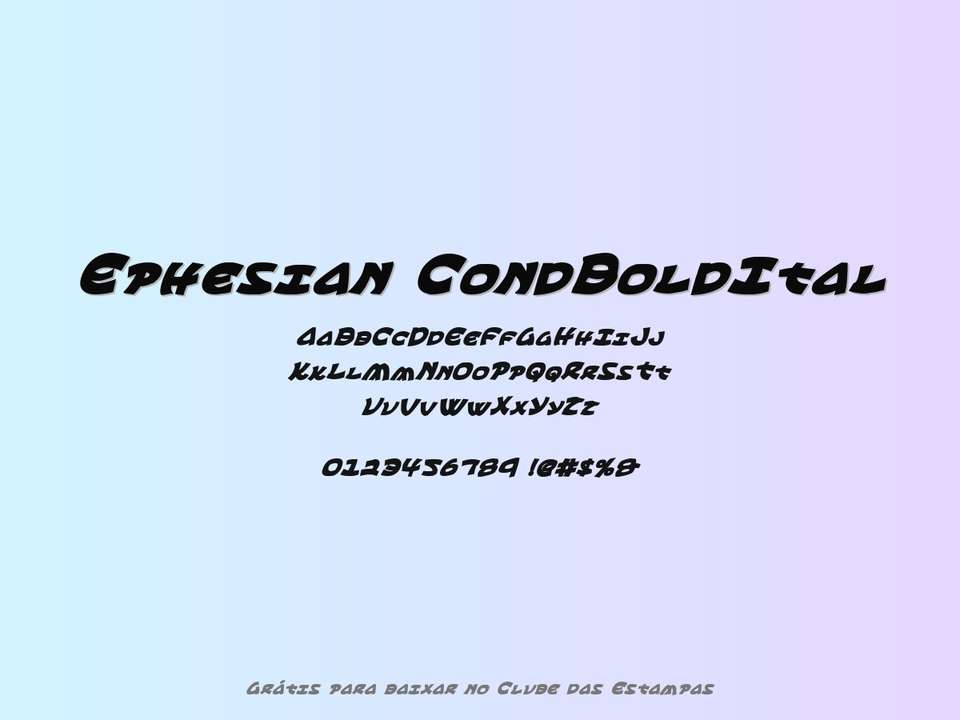 Fonte Ephesian Condboldital Grátis Para Baixar