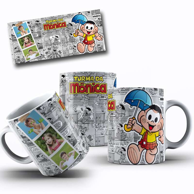 Arte Para Caneca Turma Da Monica Personagens Serie Cartoon 11