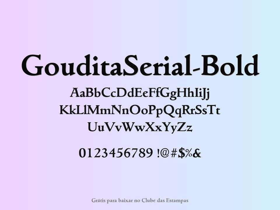 Fonte Gouditaserial Bold Grátis Para Baixar