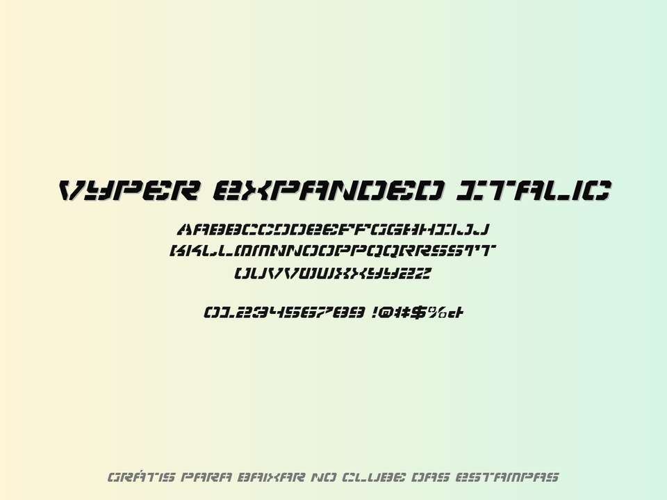 Fonte Vyper Expanded Italic Grátis Para Baixar