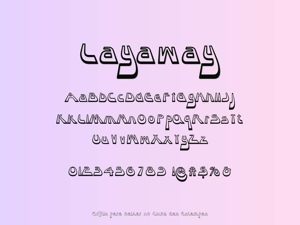 Fonte Layaway Grátis Para Baixar