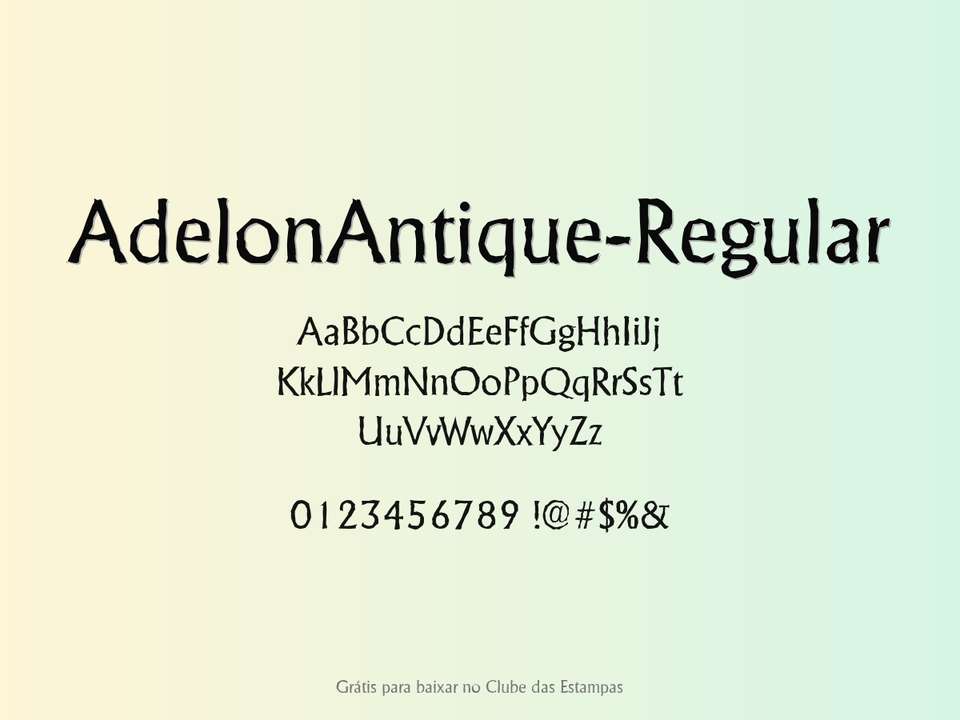 Fonte Adelonantique Regular Grátis Para Baixar