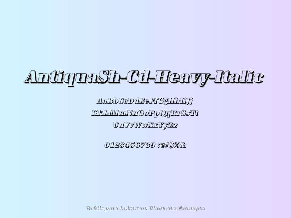 Fonte Antiquash Cd Heavy Italic Grátis Para Baixar