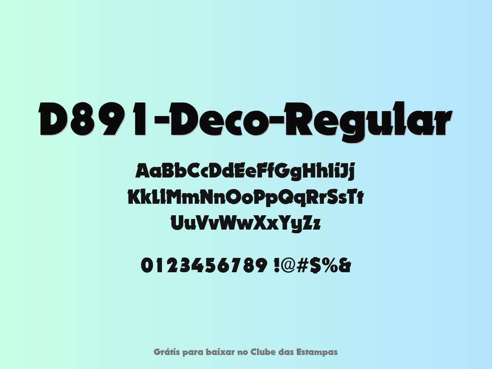 Fonte D891 Deco Regular Grátis Para Baixar