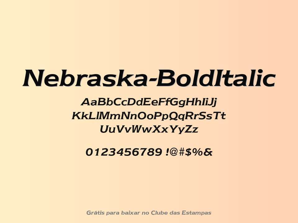 Fonte Nebraska Bolditalic Grátis Para Baixar