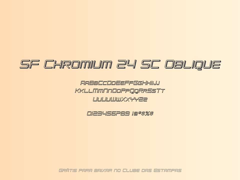 Fonte Sf Chromium 24 Sc Oblique Grátis Para Baixar