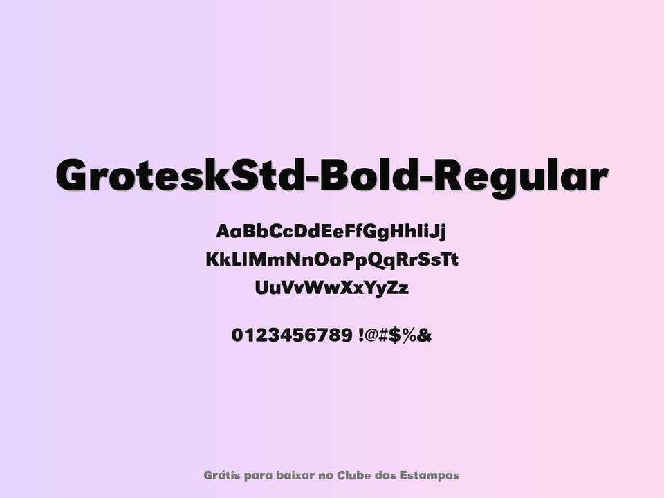 Fonte Groteskstd Bold Regular Grátis Para Baixar