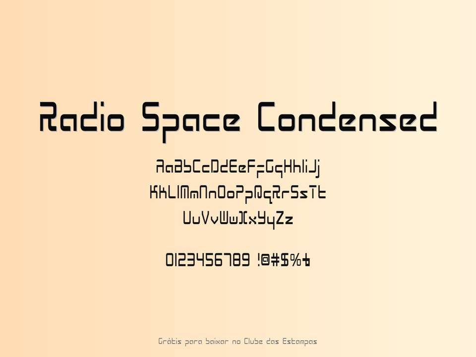 Fonte Radio Space Condensed Grátis Para Baixar