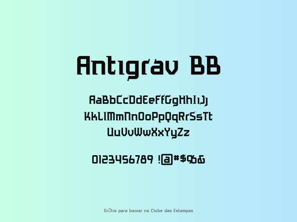 Fonte Antigrav Bb Grátis Para Baixar