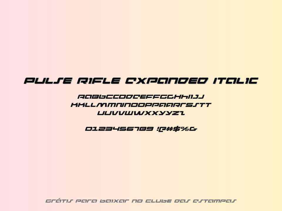 Fonte Pulse Rifle Expanded Italic Grátis Para Baixar