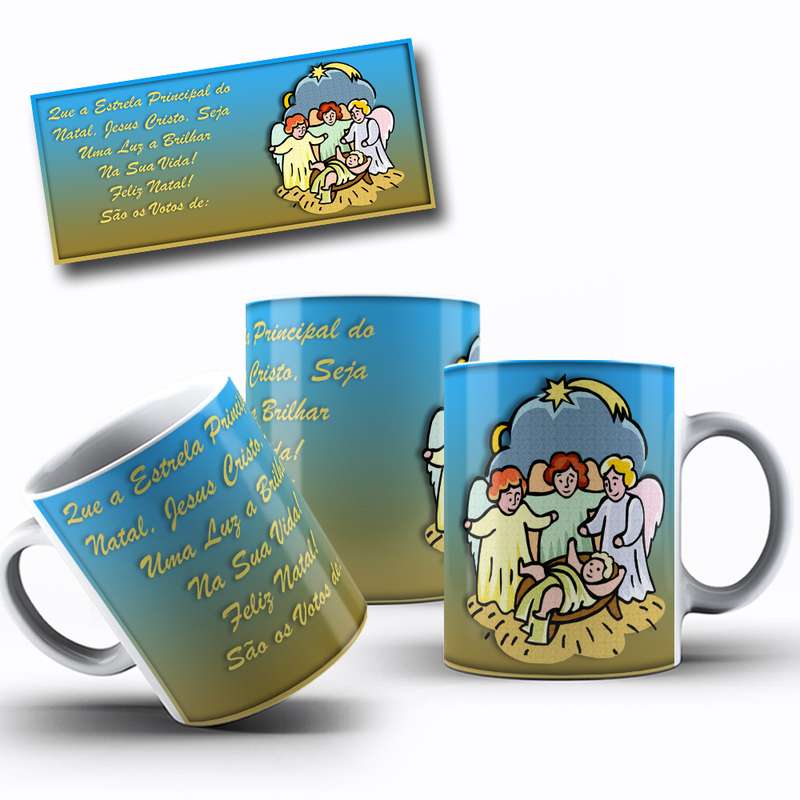 Arte Para Caneca Natal Jesus Cristo Serie Personagens 46