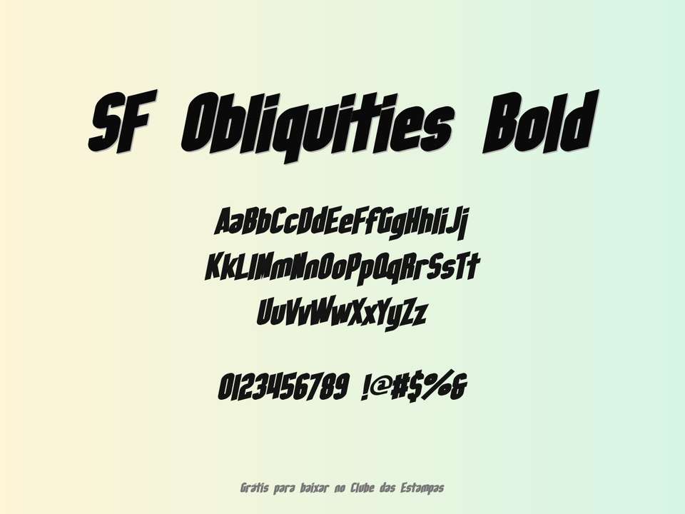 Fonte Sf Obliquities Bold Grátis Para Baixar
