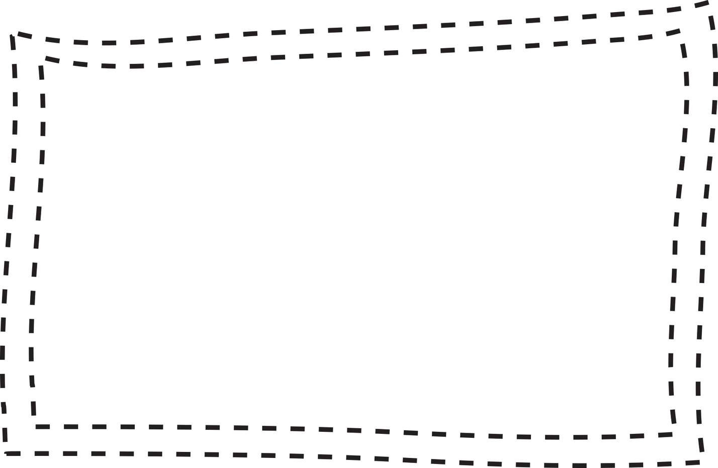 Moldura Decorativa Tracejada Design Png Grátis Para Baixar