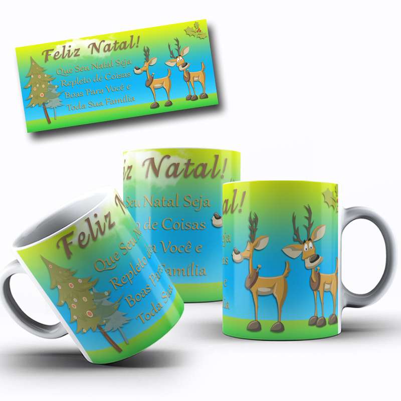 Arte Para Caneca Feliz Natal Personagens Cartoon 50