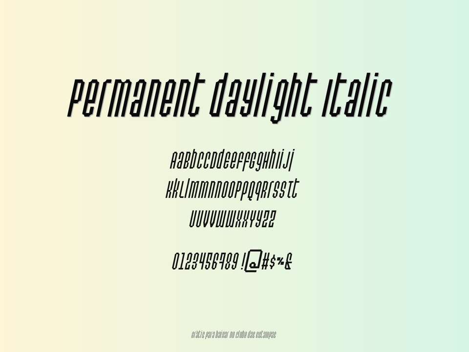 Fonte Permanent Daylight Italic Grátis Para Baixar